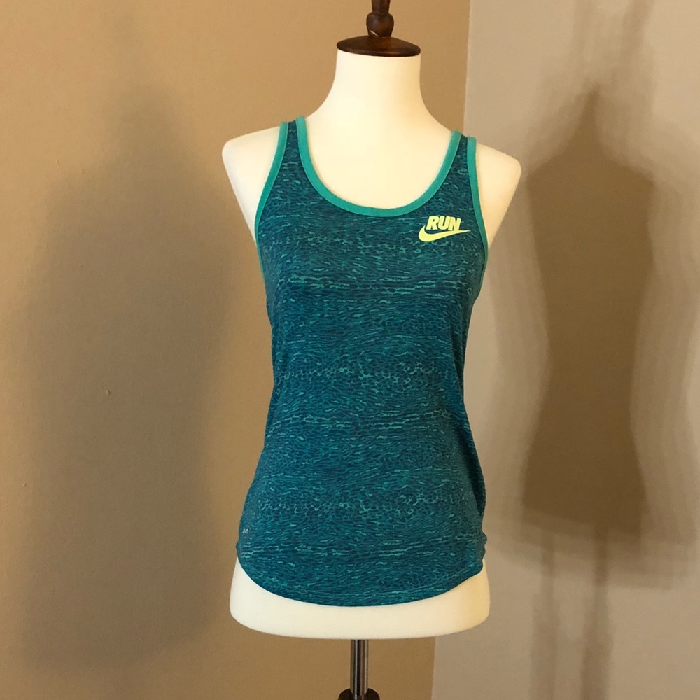 Nike blue/green workout top